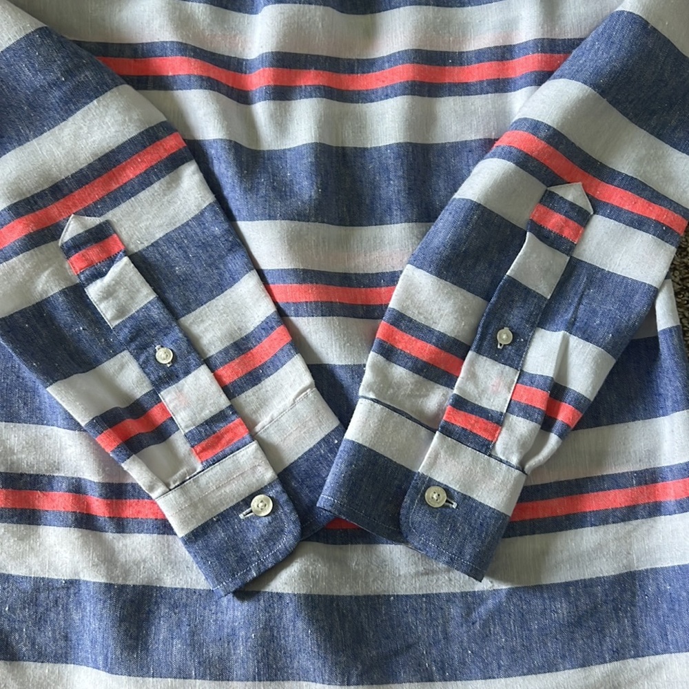Vineyard Vines Tucker Linen Blend Shirt. Size XS - Picture 3 of 4